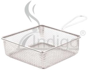 SS Mini Serving  Square Basket