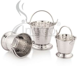SS Serving Hammered Base Bucket