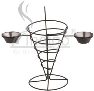 SS Serving Cone With Dips  Basket