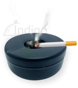 SS Ash Tray With Black Cover