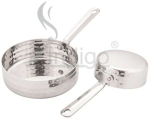 SS Mini Serving Pan Shallow Hammered- Finish