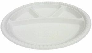 4 Compartment White Paper Plate Multisizes