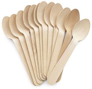 Wooden Disposable Spoon, Packaging Type : Packet, Packaging Size : 100 Pieces For Event, Party, Restaurant