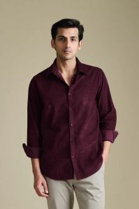 Maroon Corduroy Shirt