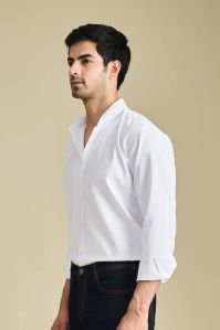 100% Premium Cotton Pure White Party Shirt