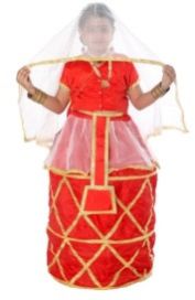 Manipuri Dance Fancy Dress Costume For Girls