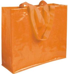 PP Woven Reusable Plain Shopping Bag, Handle Type : Loop Handle