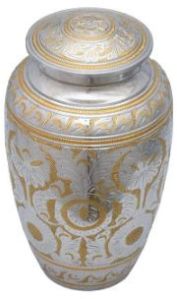 White Flower Design Cremation Urns