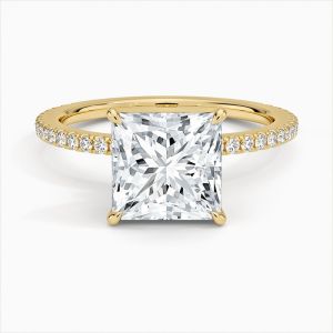 18K Yellow Gold Wedding Diamond Ring Engagement, Party Wear