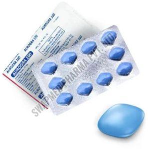 100mg Aurogra Tablets, Composition : Sildenafil Citrate