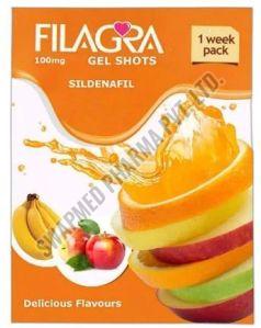 100mg Filagra Gel Shot Oral Jelly, Composition : Sildenafil, Packaging Type : Paper Box, Packaging Size : 7 Sachet