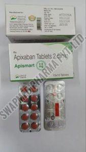 2.5mg Apismart Tablets, Packaging Type : Strips, Composition : Apixaban, Prescription/non Prescription : Prescription