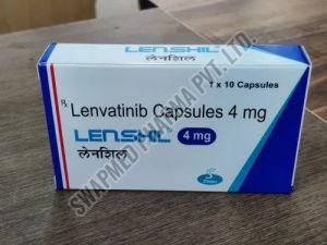 Lenshil Capsules, Composition : Lenvatinib, Prescription : Prescription, Packaging Type : Paper Box