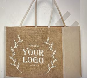 Plain Jute Custom Design Bags, Color : Beige Modern, Technics : Machine Made