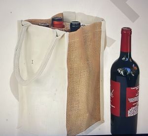 Plain Jute Wine Bags, Color : Light Brown, Handle Type : Loop Handle