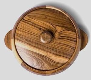 Milano Polished Plain Wooden Round Chapati Box