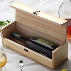 Milano Polished Wooden Wine Bottle Box, Color : Light Brown