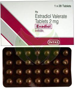 2mg Estradiol Valerate Tablets, Packaging Type : Paper Box