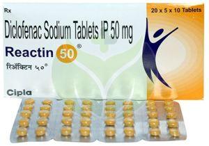 50mg Diclofenac Sodium Tablets, Packaging Type : Paper Box