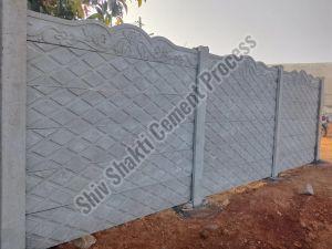 Polished Cement Carved Compound Wall For Construction