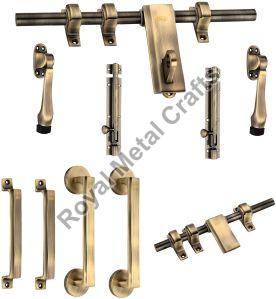 Polished Brass Door Fitting Kit, Color : Golden