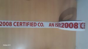 An Is 9001: 2008 Co. Printed Tape In 36MM X 65MTR (42MICRONS)