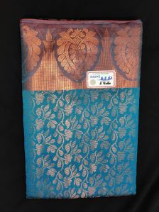 Blue Kanjivaram Brocade Saree