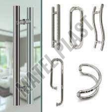 True Bare Polished Aluminium Door Handles