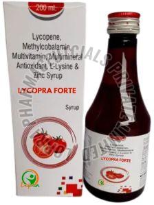 Lycopra Forte Syrup, Packaging Size : 200ml, Packaging Type : Bottle