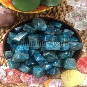 Blue Apatite Tumbled Stone, Gemstone Size : 15-30mm