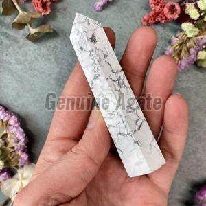 White Howlite Gemstone Healing Wand