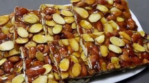 Jaggery Almond Chikki