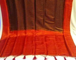 Blue and Red Mysore Silk Saree