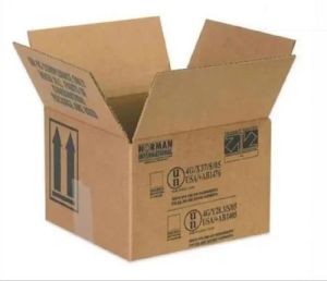 Kraft Paper Printed Corrugated Box, Color : Light Brown For Packaging Use