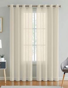 Cream Linen Sheer Curtain