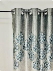 Grey Armani Digital Print Curtain