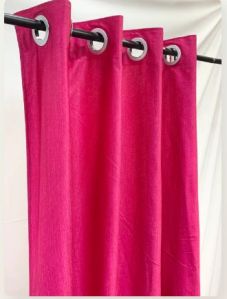 Pink Semi Blackout Plain Curtain