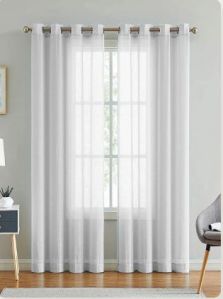 White Linen Sheer Curtain