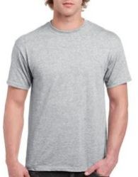 Printspot Plain Round MENS Grey Cotton T-shirt XL