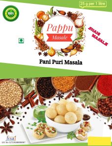 Blended Organic Pani Puri Masala, Form : Powder, Certification : FSSAI Certified For Cooking, Spices