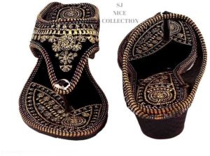 Ladies Embroidered Flat Sandal