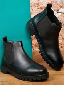 PU Leather Women Ladies Boots, Color : Black Casual Wear