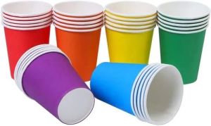 Plain Disposable Multicolor Paper Cups, Capacity : (40 Ml -300 Ml)