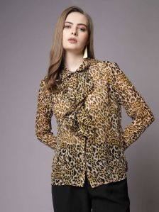 Women Animal Print Regular Fit Top