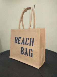 Plain Jute Beach Bags, Color : Multi Color, Handle Type : Loop Handle