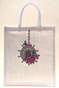 Printed Jute Stylish Bag, Technics : Machine Made, Handle Type : Loop Handle