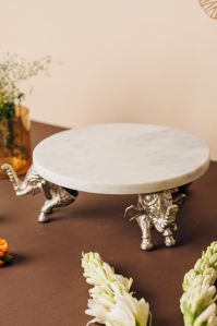 Marble Stand With Elephant Legs