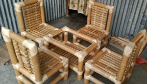 4 Seater Bamboo Chair and Table Set