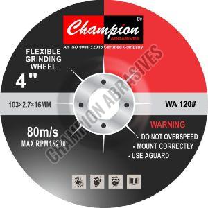 Black 120 Grit WA Wheel, For Polishing, Shape : Round