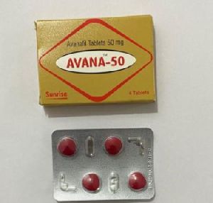 Avana 50mg Tablets, Color : Pink For Erectile Dysfunction